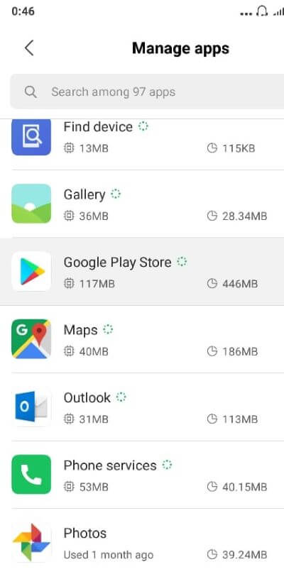 From-the-list-of-apps-select-‘Google-Play-Store’ إصلاح خطأ التنزيل معلق في متجر Google Play