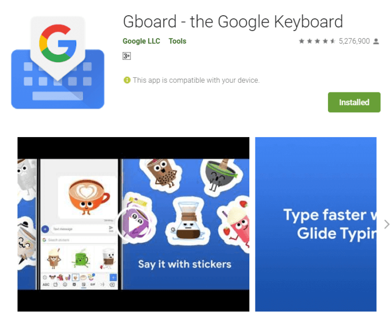 Gboard-768x632-2 أفضل 10 تطبيقات لوحة مفاتيح مع GIF لنظام Android