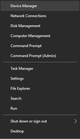 Press-Windows-Key-X-then-select-Device-Manager إصلاح هاتف Android غير معترف به على Windows 10