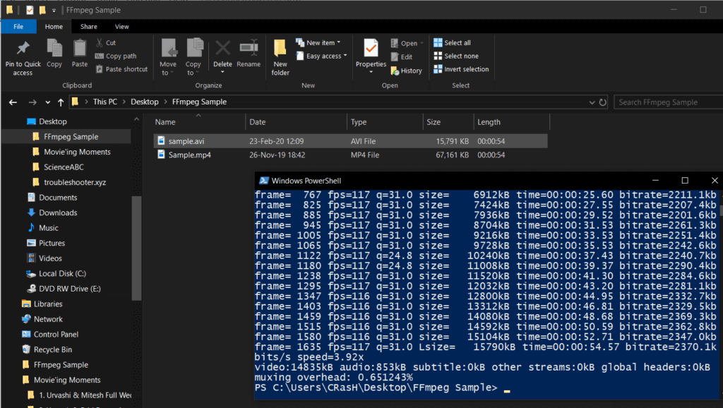 Replace-‘sample’-with-the-name-of-the-video-file-you-wish-to-convert-1024x578-1 كيفية تثبيت FFmpeg على نظام Windows 10؟