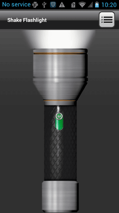 Shake-Flashlight 6 طرق لتشغيل المصباح على أجهزة Android