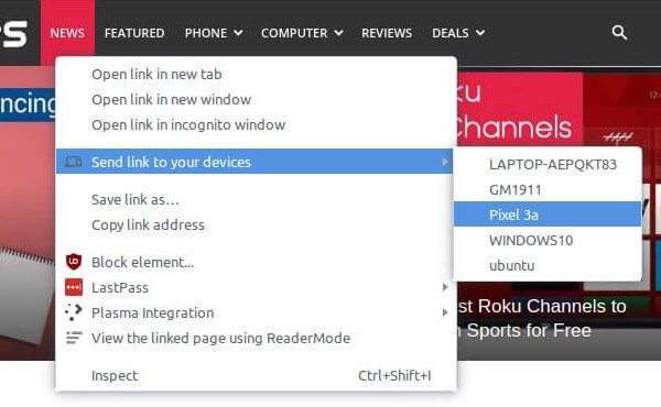 Share-Links-from-Chrome-to-Android كيفية مشاركة الرابط بين جهاز الكمبيوتر وجهاز Mac باستخدام Chrome