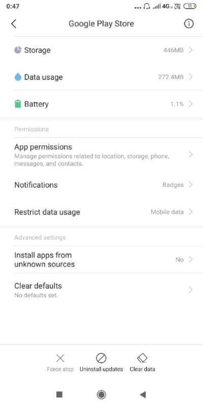 Tap-on-‘Force-Stop’-on-the-app-details-page-512x1024-1 إصلاح خطأ التنزيل معلق في متجر Google Play