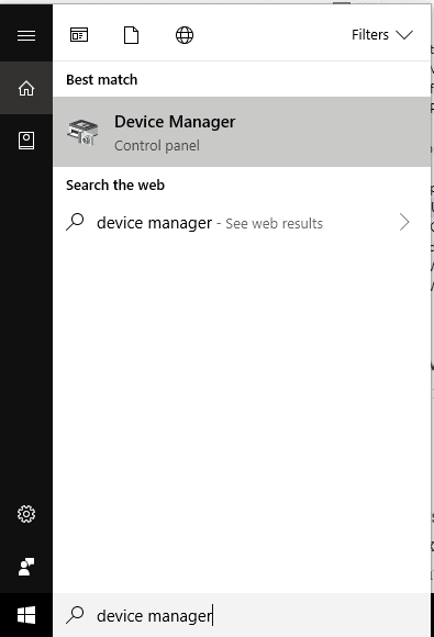 Type-Open-Device-Manager-in-search-bar-and-hit-enter إصلاح هاتف Android غير معترف به على Windows 10
