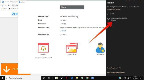 Windows-Mirror-Zoom-to-Firestick كيف عكس اجتماع  Zoom على شاشة تلفزيون كبيرة