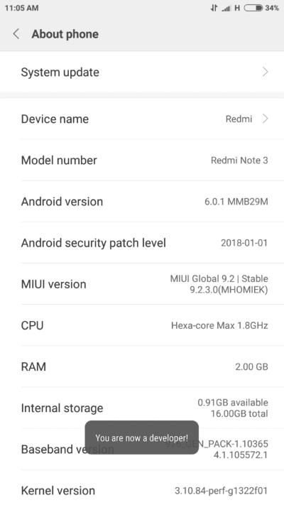 You-can-enable-developer-options-by-tapping-7-8-times-on-the-build-number-in-‘About-phone’-section-576x1024-1 إصلاح هاتف Android غير معترف به على Windows 10