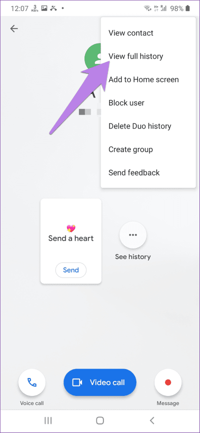 check-google-duo-call-history-5_4d470f76dc99e18ad75087b1b8410ea9 كيفية البحث عن ، تنزيل ، وحذف سجل مكالمات Google Duo