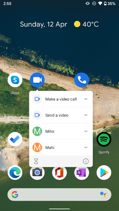 google-duo-long-tap_40dd5eab97016030a3870d712fd9ef0f Skype مقابل Google Duo: أي تطبيق مكالمات فيديو أفضل على Android