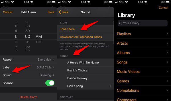 music-streaming-apps-alarms-2 كيفية استخدام Spotify و YouTube Music و Apple Music و Pandora كمنبه
