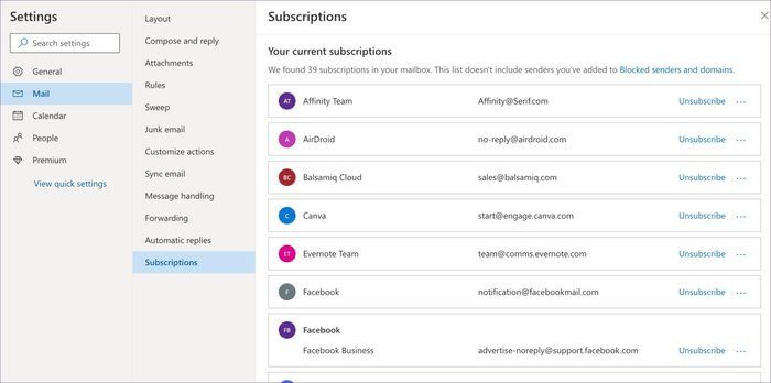 outlook-unsubscribe_935adec67b324b146ff212ec4c69054f كيفية حذف رسائل البريد الإلكتروني في Microsoft Outlook