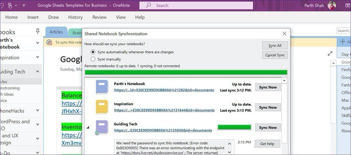 كيفية إصلاح خطأ مزامنة OneNote على Windows و Mac - %categories