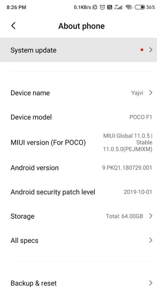Click-on-System-updates-option-and-check-if-there-is-any-553x1024-1 إصلاح متجر Play لا يقوم بتنزيل التطبيقات على أجهزة Android