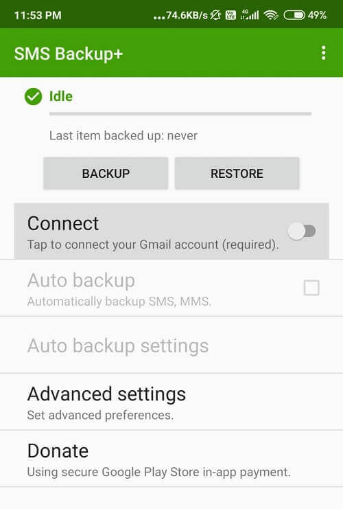 Click-on-the-Backup-tab-and-instruct-the-App-when-to-perform-Backup استعادة الرسائل النصية المحذوفة على جهاز Android