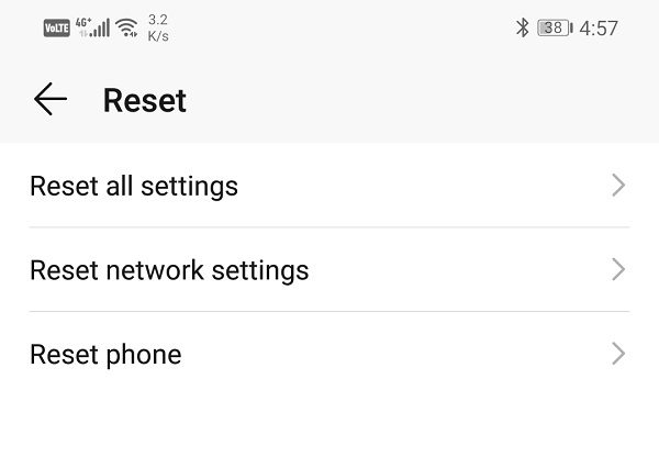 Click-on-the-Reset-Phone-option-1 إصلاح للأسف ، توقفت خدمات Google Play عن العمل