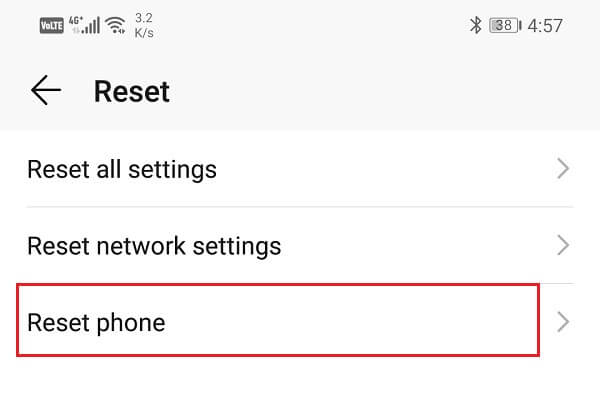 Click-on-the-Reset-Phone-option-2-1 إصلاح خطأ عدم اكتشاف بطاقة SIM على Android