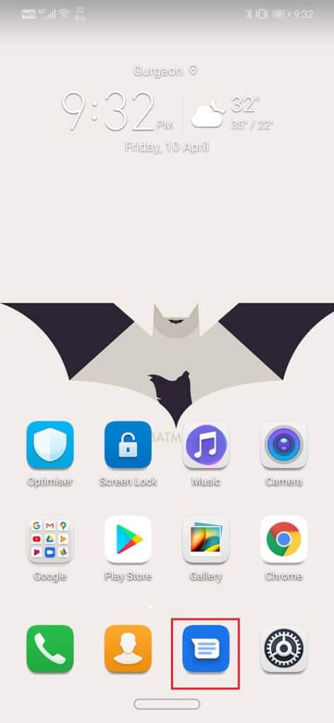 Click-on-the-default-messaging-app-icon-473x1024-1 قم بإزالة نفسك من Group Text على Android
