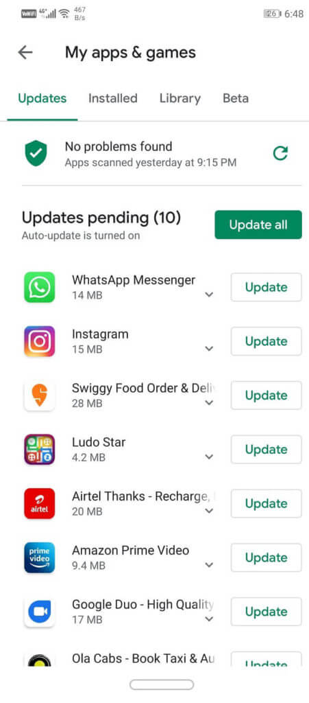 Click-on-the-“My-Apps-and-Games”-option-451x1024-1 إصلاح خطأ "للأسف ، توقفت لوحة مفاتيح Android"