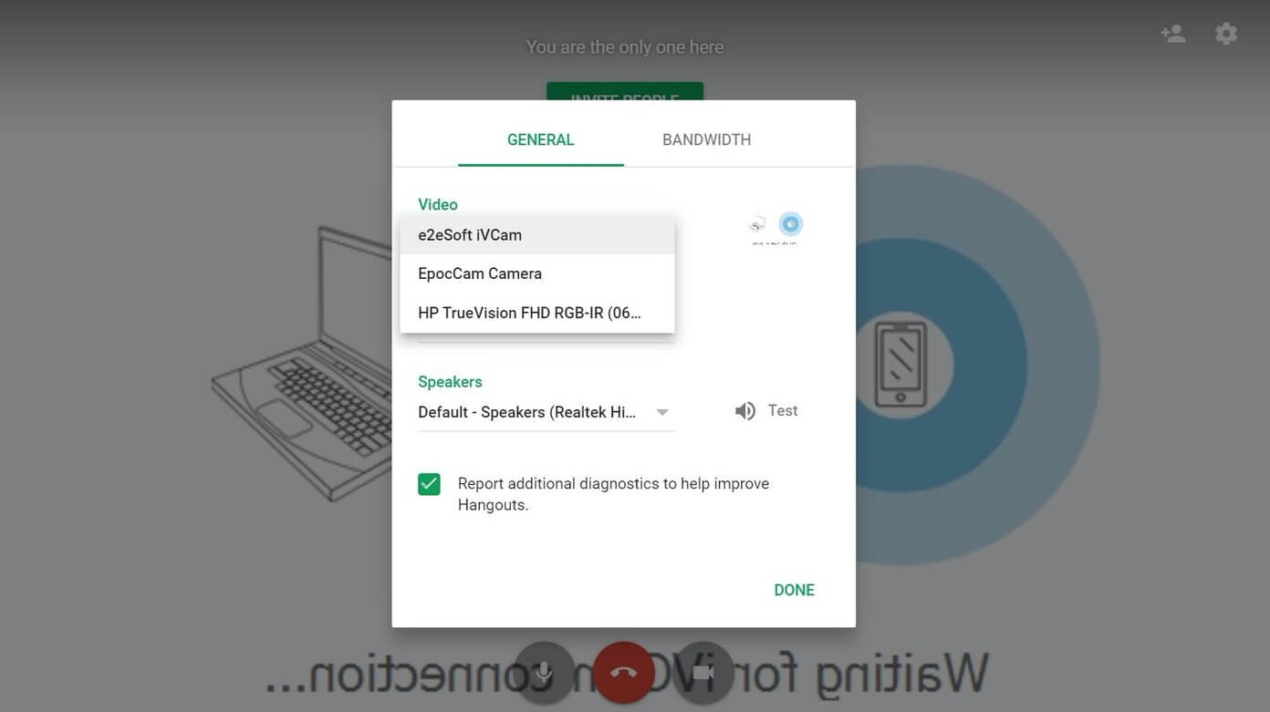 EpocCam-Google-Hangouts_4d470f76dc99e18ad75087b1b8410ea9 iVCam مقابل EpocCam : أي تطبيق كاميرا ويب iPhone افضل على Windows