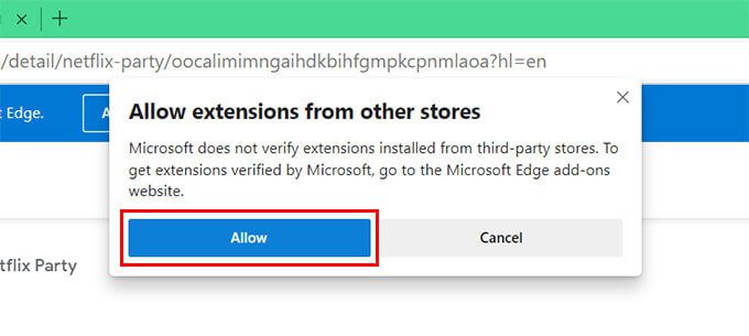 Install-Netflix-Party-Extension-on-Microsoft-Edge كيفية استخدام Netflix Party لمشاهدة Netflix عن بُعد مع الأصدقاء معًا