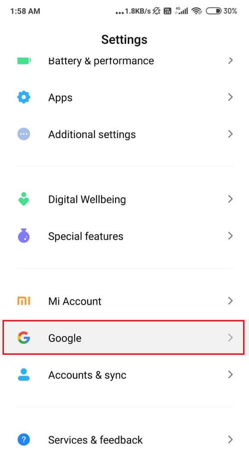 Look-for-Settings-in-the-App-drawer-and-find-Google-Services-preferences-in-the-scroll-down-list استعادة الرسائل النصية المحذوفة على جهاز Android