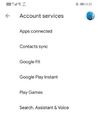 Now select “Search Assistant Voice” - إصلاح Google Assistant يستمر في الظهور بشكل عشوائي