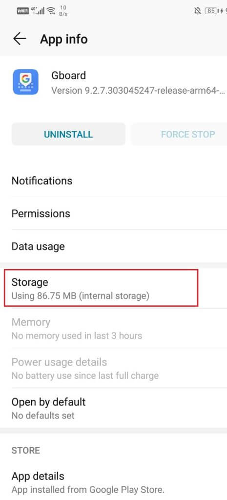 On-opening-Gboard-you-will-come-across-the-Storage-button-465x1024-1 إصلاح Gboard يستمر في التعطل على Android
