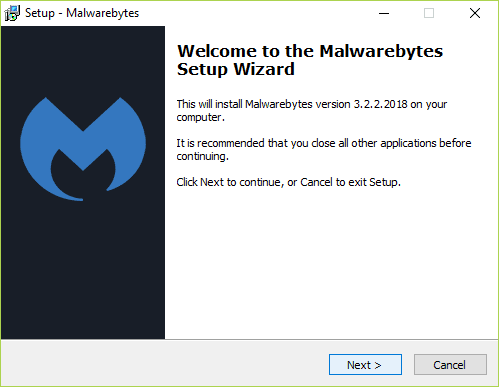 On-the-next-screen-Welcome-to-the-Malwarebytes-Setup-Wizard-simply-click-on-Next إصلاح خطأ عدم تشغيل Malwarebytes Real-Time لحماية الويب