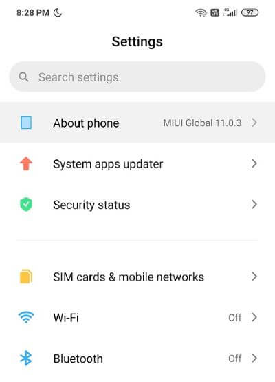 Open-Settings-on-your-phone-and-then-tap-on-About-Device كيفية إلغاء تجميد هاتف Android الخاص بك
