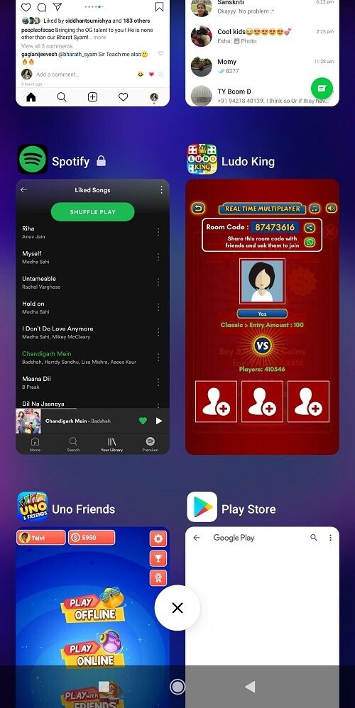 Press-and-hold-the-application-and-Swipe-Right-in-most-cases كيفية إعادة تعيين أو إعادة تشغيل هاتف Android الخاص بك؟