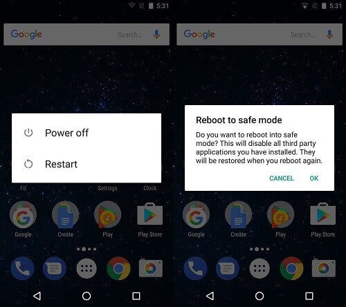 Tap-and-hold-the-Power-off-option-for-a-few-seconds كيفية إعادة تعيين أو إعادة تشغيل هاتف Android الخاص بك؟