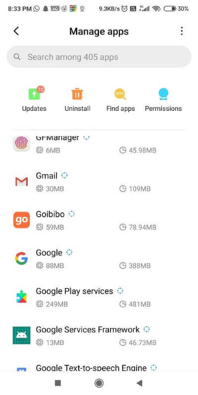Tap-on-Manage-Apps-and-click-on-the-uninstall-tab-1 كيفية إلغاء تجميد هاتف Android الخاص بك