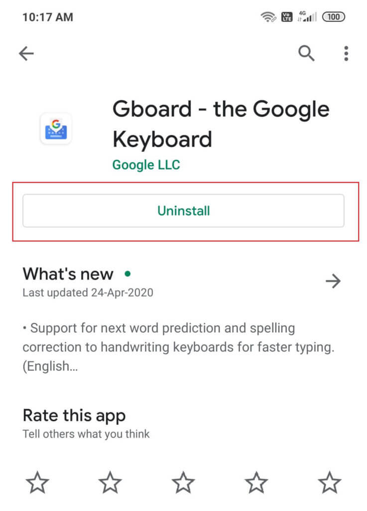 Uninstall-Gboard-and-Install-Again-737x1024-1 إصلاح Gboard يستمر في التعطل على Android