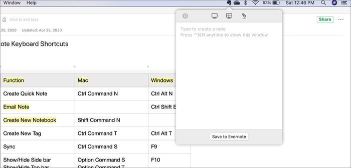 add-quick-note_935adec67b324b146ff212ec4c69054f أفضل 11 اختصار لوحة المفاتيح Evernote لنظامي التشغيل Windows و Mac