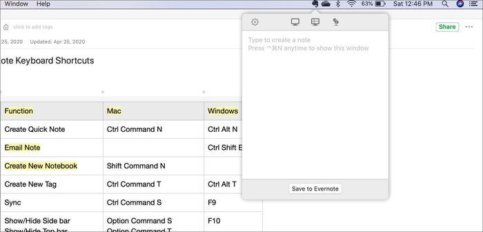 أفضل 11 اختصار لوحة المفاتيح Evernote لنظامي التشغيل Windows و Mac - %categories
