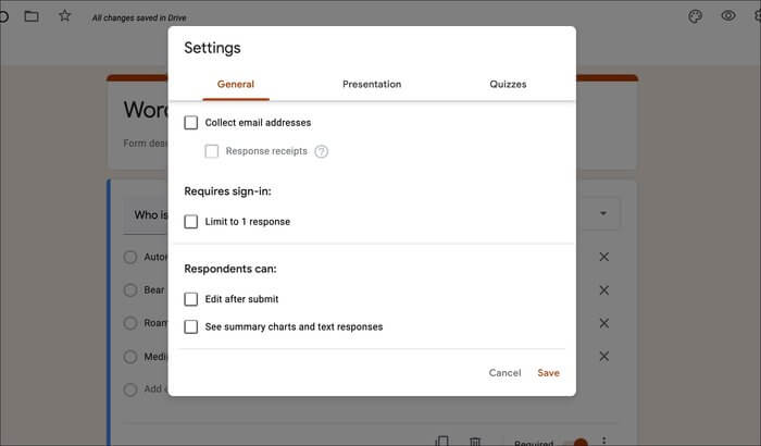 general-settings_935adec67b324b146ff212ec4c69054f كيفية استخدام Google Forms في Google Classroom