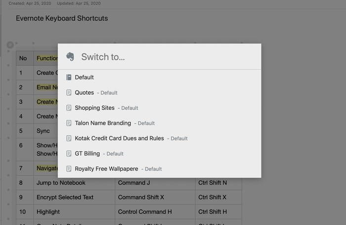 jump-notebook_935adec67b324b146ff212ec4c69054f أفضل 11 اختصار لوحة المفاتيح Evernote لنظامي التشغيل Windows و Mac