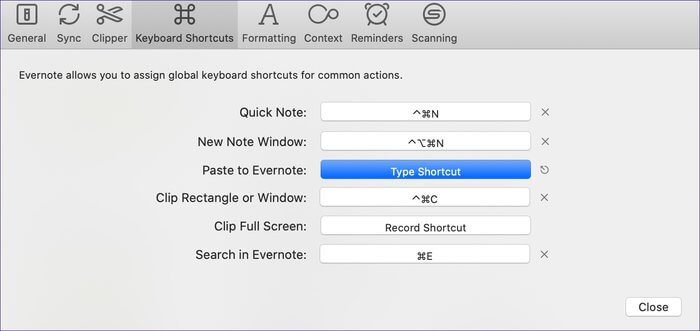 keyboard-shortcuts-customize_935adec67b324b146ff212ec4c69054f أفضل 11 اختصار لوحة المفاتيح Evernote لنظامي التشغيل Windows و Mac