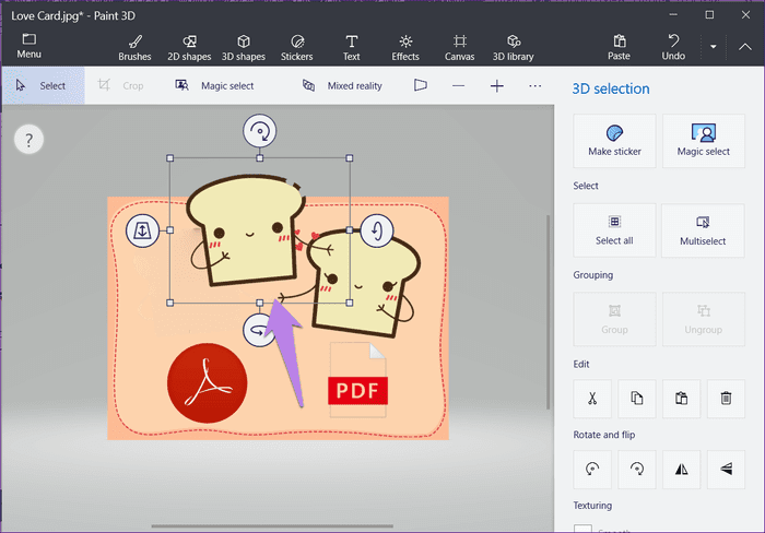 أفضل 4 طرق لحفظ الصورة من Magic Select Tool في برنامج Paint 3D - %categories