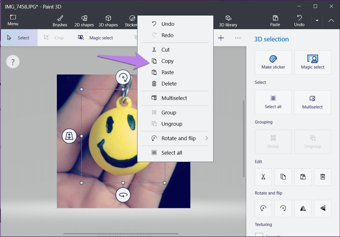 أفضل 4 طرق لحفظ الصورة من Magic Select Tool في برنامج Paint 3D - %categories