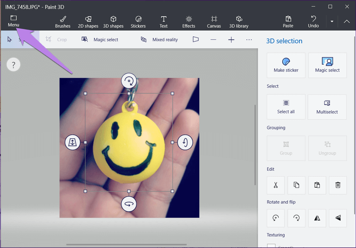 save-magic-select-image-in-paint-3d-22_935adec67b324b146ff212ec4c69054f أفضل 4 طرق لحفظ الصورة من Magic Select Tool في برنامج Paint 3D