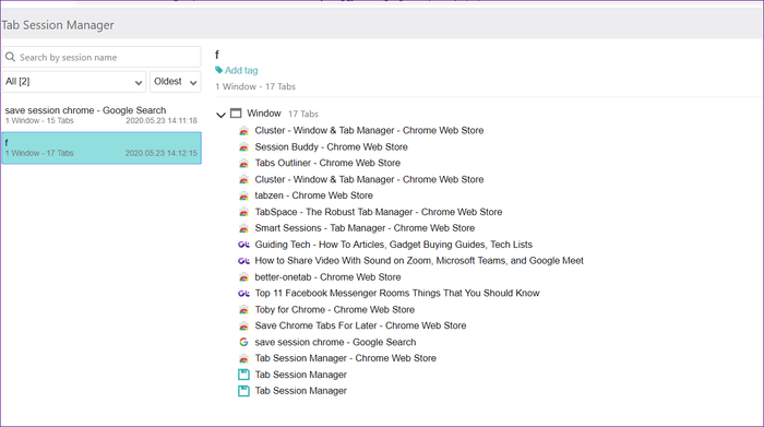 session-manager-extensions-for-chrome-8_935adec67b324b146ff212ec4c69054f 7 من أفضل ملحقات إدارة الجلسة لمتصفح Chrome