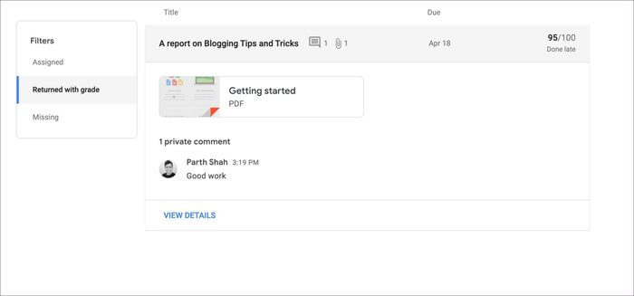 view-private-comments_935adec67b324b146ff212ec4c69054f أفضل 10 نصائح وحيل في Google Classroom للطلاب