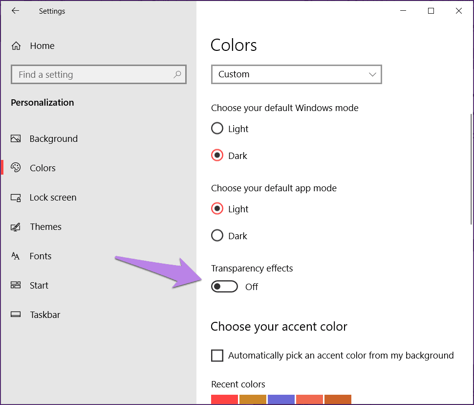 windows-10-taskbar-color-not-changing-12_4d470f76dc99e18ad75087b1b8410ea9 أفضل 4 طرق لإصلاح مشكلة عدم تغيير لون شريط المهام Windows 10