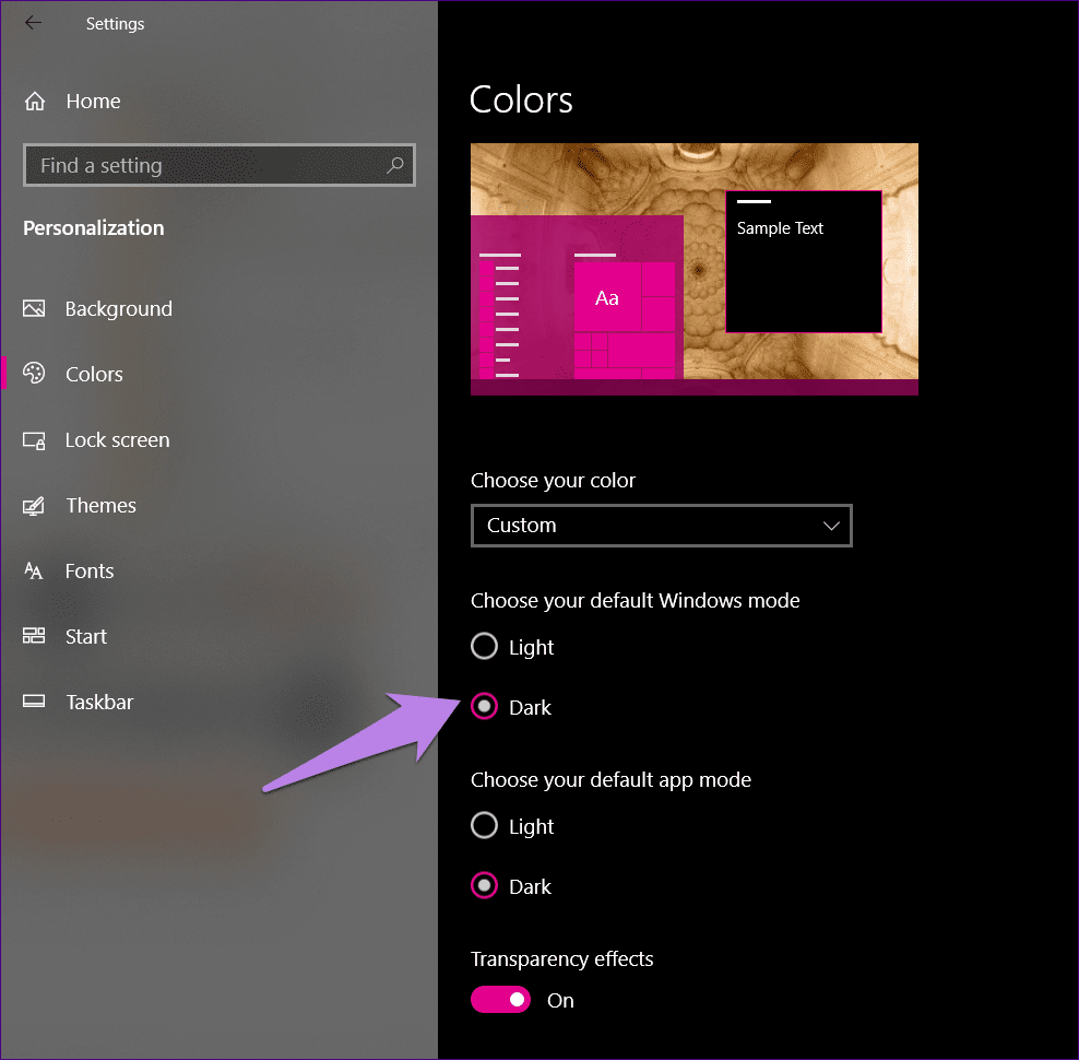 windows-10-taskbar-color-not-changing-4_4d470f76dc99e18ad75087b1b8410ea9 أفضل 4 طرق لإصلاح مشكلة عدم تغيير لون شريط المهام Windows 10