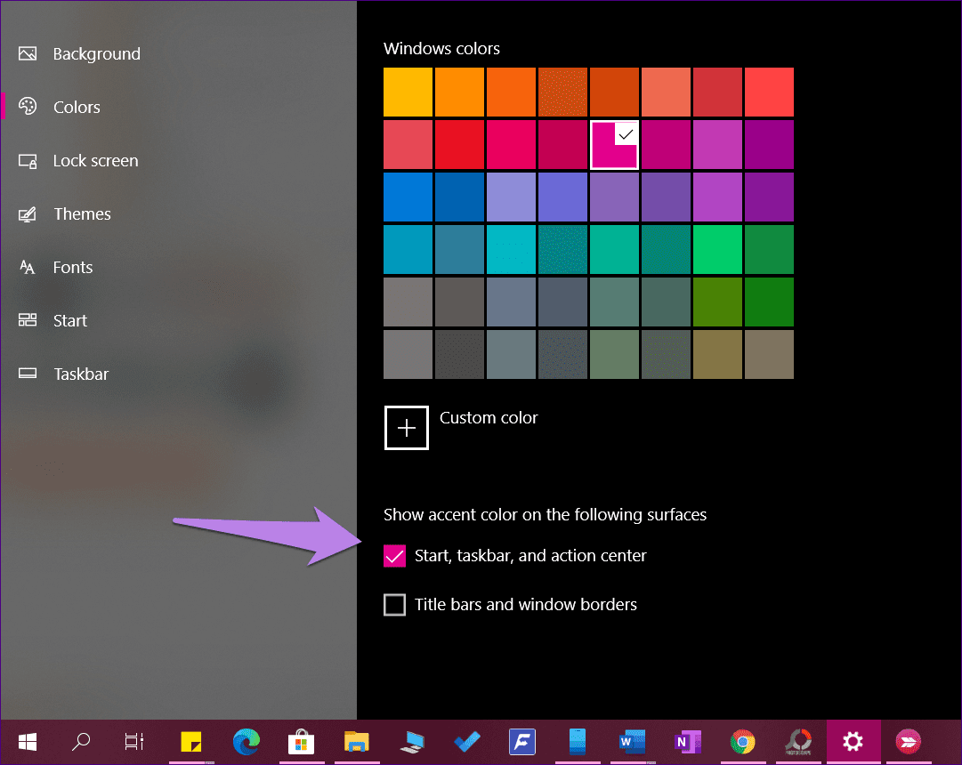 windows-10-taskbar-color-not-changing-5_4d470f76dc99e18ad75087b1b8410ea9 أفضل 4 طرق لإصلاح مشكلة عدم تغيير لون شريط المهام Windows 10