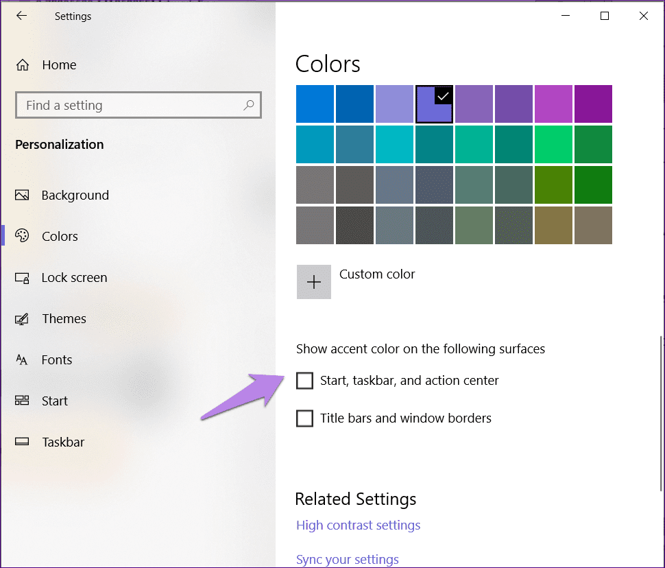 windows-10-taskbar-color-not-changing-8_4d470f76dc99e18ad75087b1b8410ea9 أفضل 4 طرق لإصلاح مشكلة عدم تغيير لون شريط المهام Windows 10