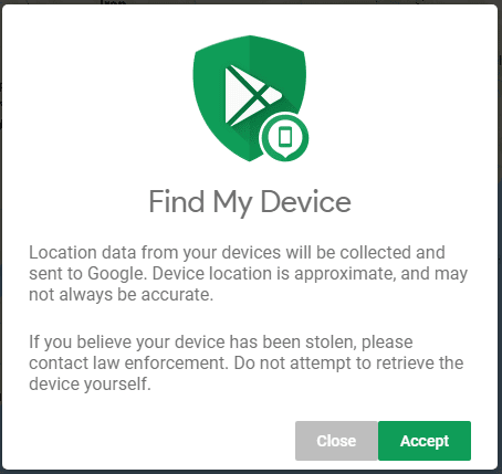 A-Popup-will-come-and-Tap-on-the-Accept-button-to-continue 3 طرق للعثور على هاتف Android المفقود