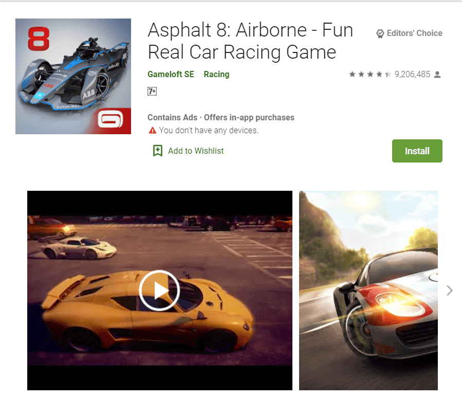 ASPHALT-8-AIRBORNE أفضل 11 لعبة بدون انترنت لـ Android التي بدون WiFi