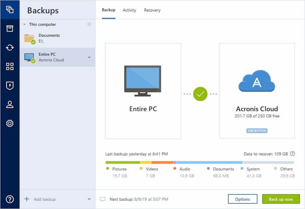 Acronis-True-Image-to-Backup-Data-In-Windows-10 أفضل 5 أدوات مجانية لنسخ البيانات احتياطيًا في Windows 10