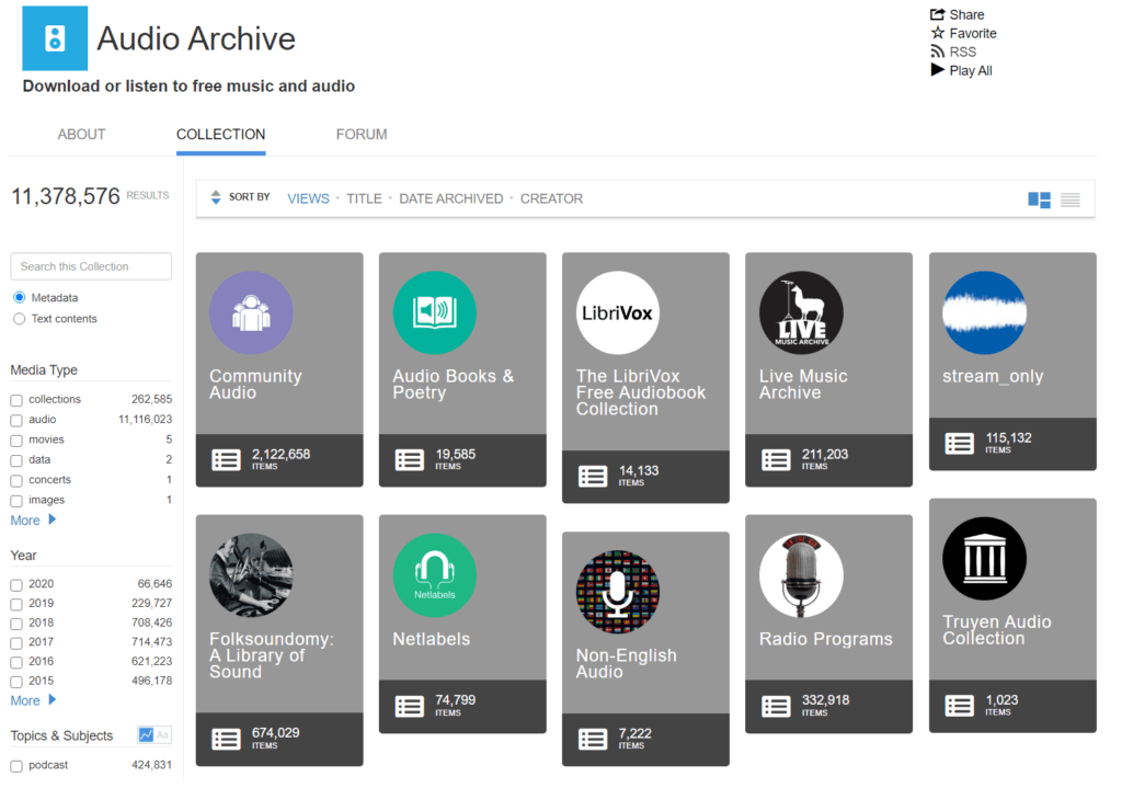 Audio-Archive-1024x719-1 أفضل 10 من المواقع القانونية لتحميل الموسيقى المجانية